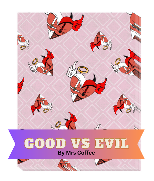 "Good vs Evil" by Mrs Coffee Decorative Diamond Painting Release Papers