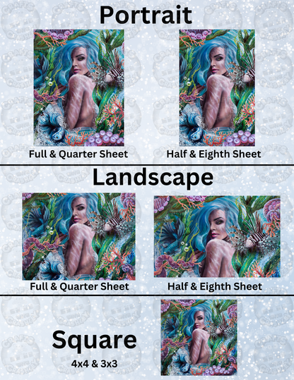 "Glass Mermaid" by ©Dakota Daetwiler Decorative Diamond Painting Release Papers