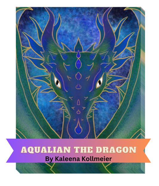 "Aqualian The Dragon" by Kaleena Kollmeier Decorative Diamond Painting Release Papers