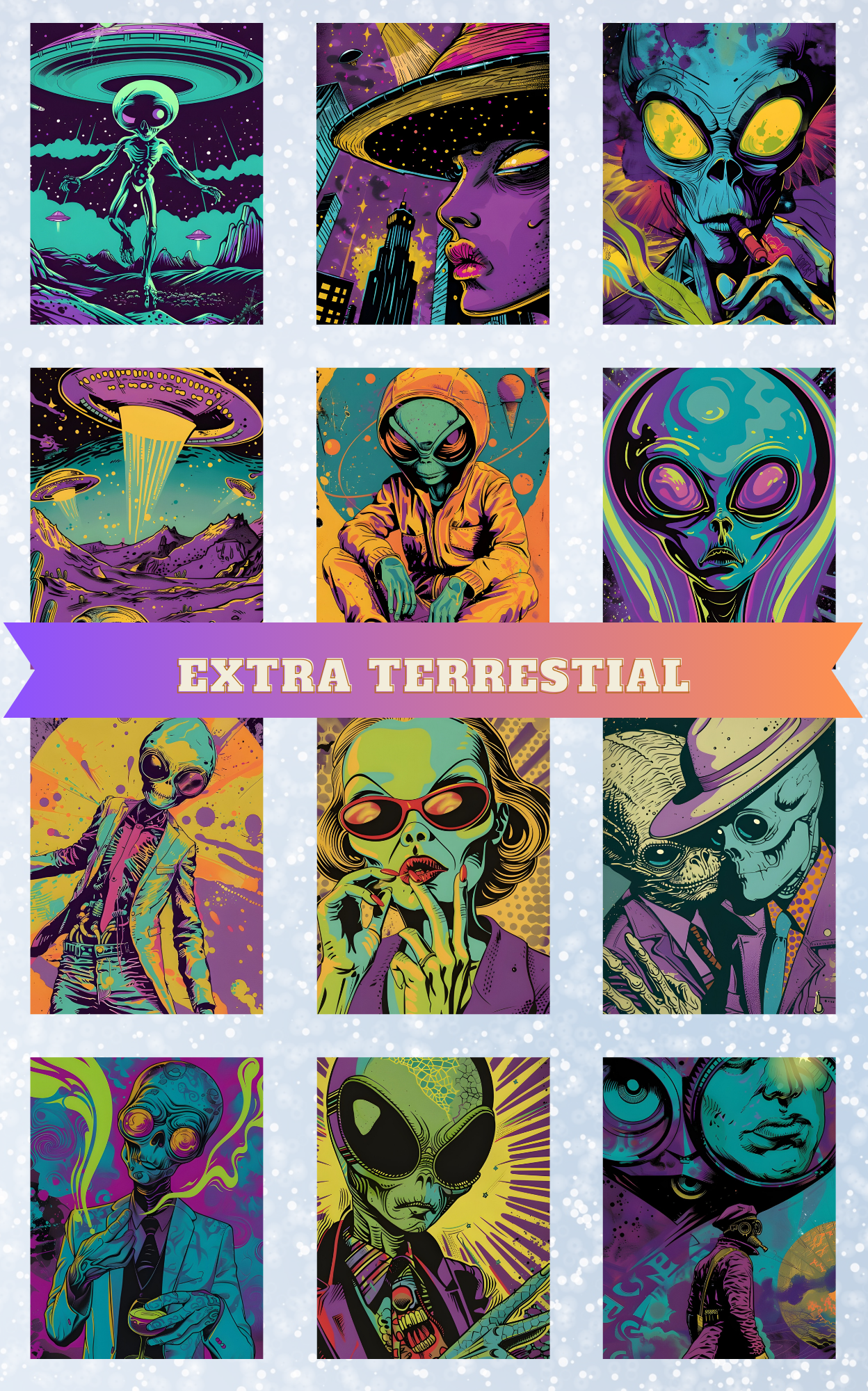 "Extra Terrestrial" Decorative Diamond Painting Release Paper