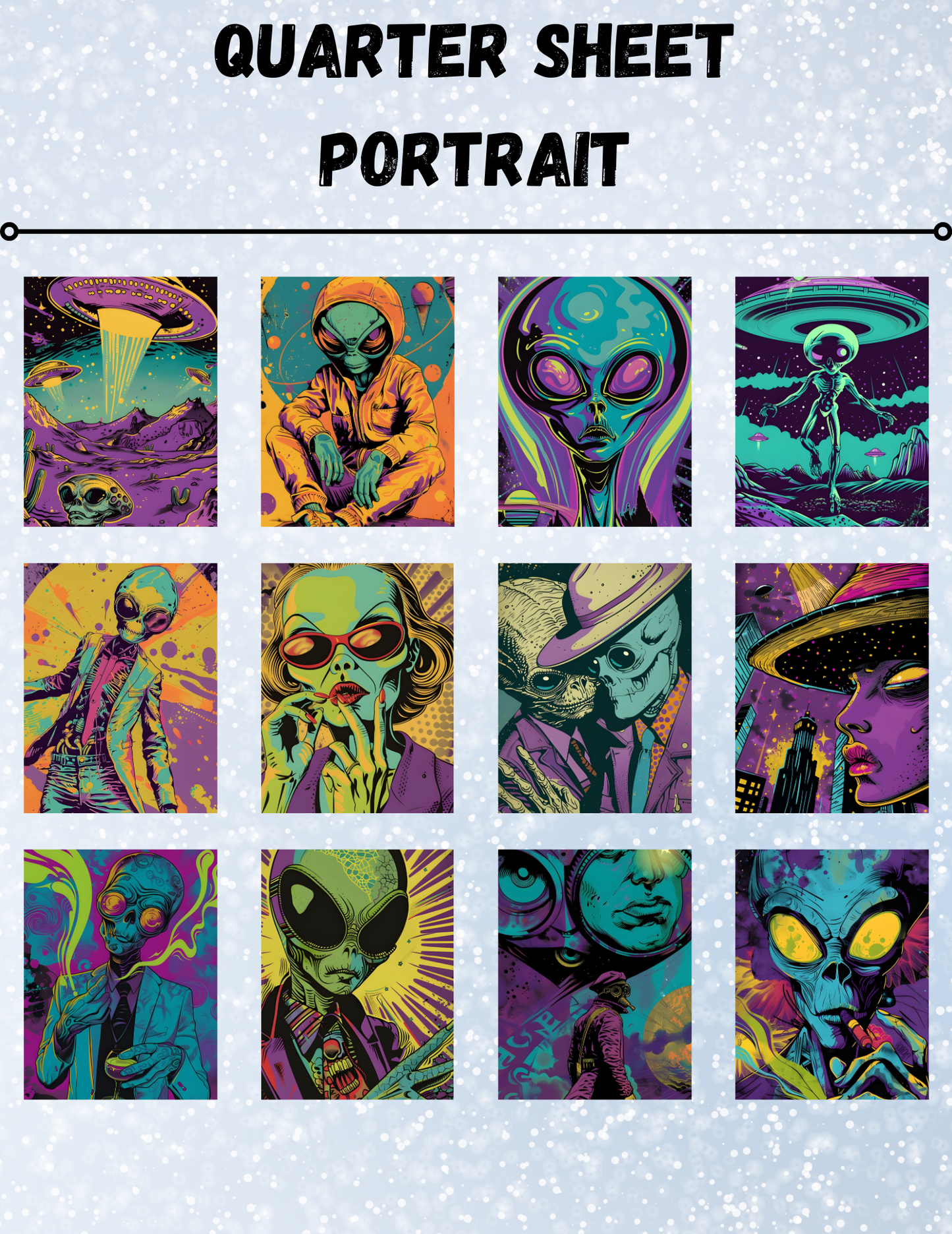 "Extra Terrestrial" Decorative Diamond Painting Release Paper