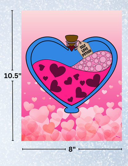 "Self Love Potion" by Mrs Coffee Decorative Diamond Painting Release Papers