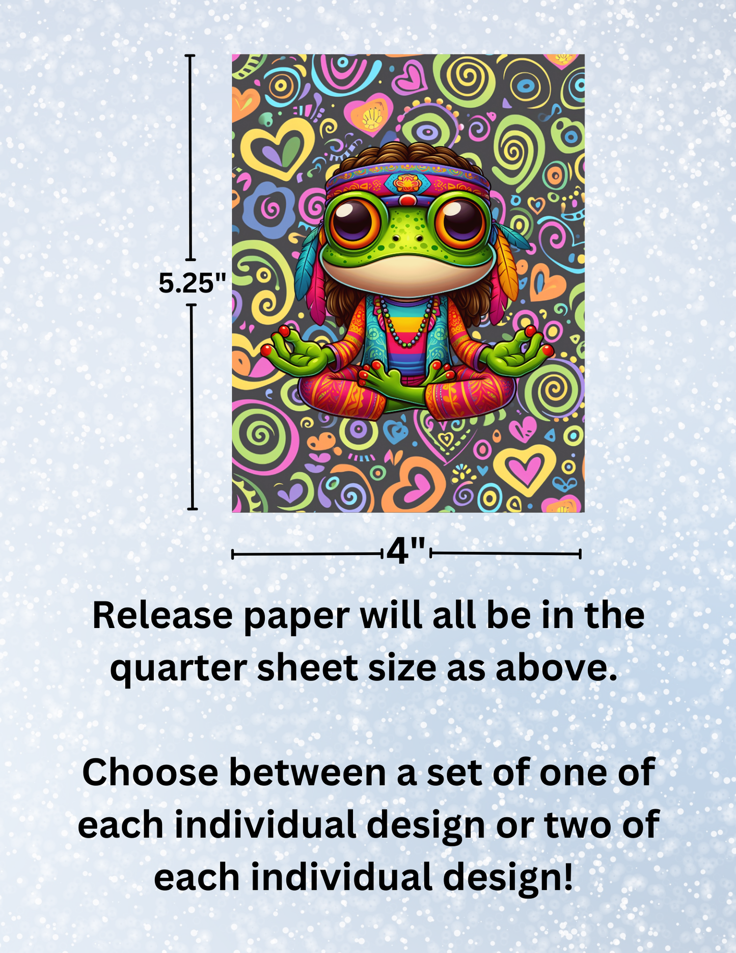 "Groovy Frogs" Premium Diamond Painting Release Papers