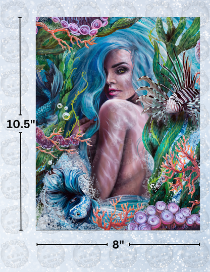 "Glass Mermaid" by ©Dakota Daetwiler Decorative Diamond Painting Release Papers