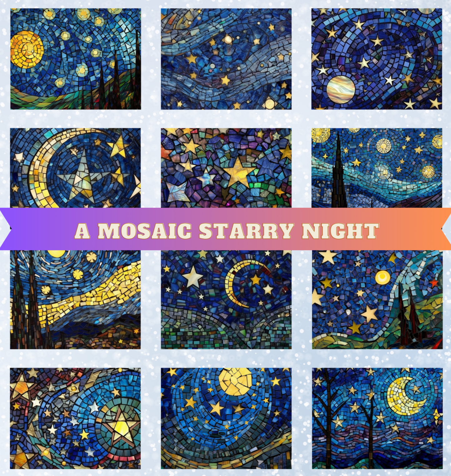 "A Mosaic Starry Night" Premium Diamond Painting Release Papers