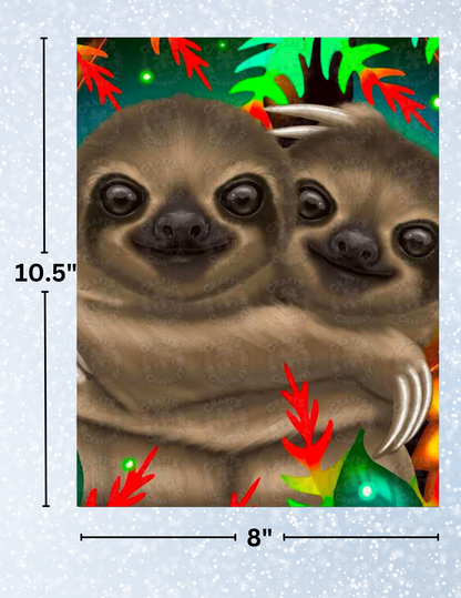 "Sloth Cuddles" by Emma Casey Decorative Diamond Painting Release Papers