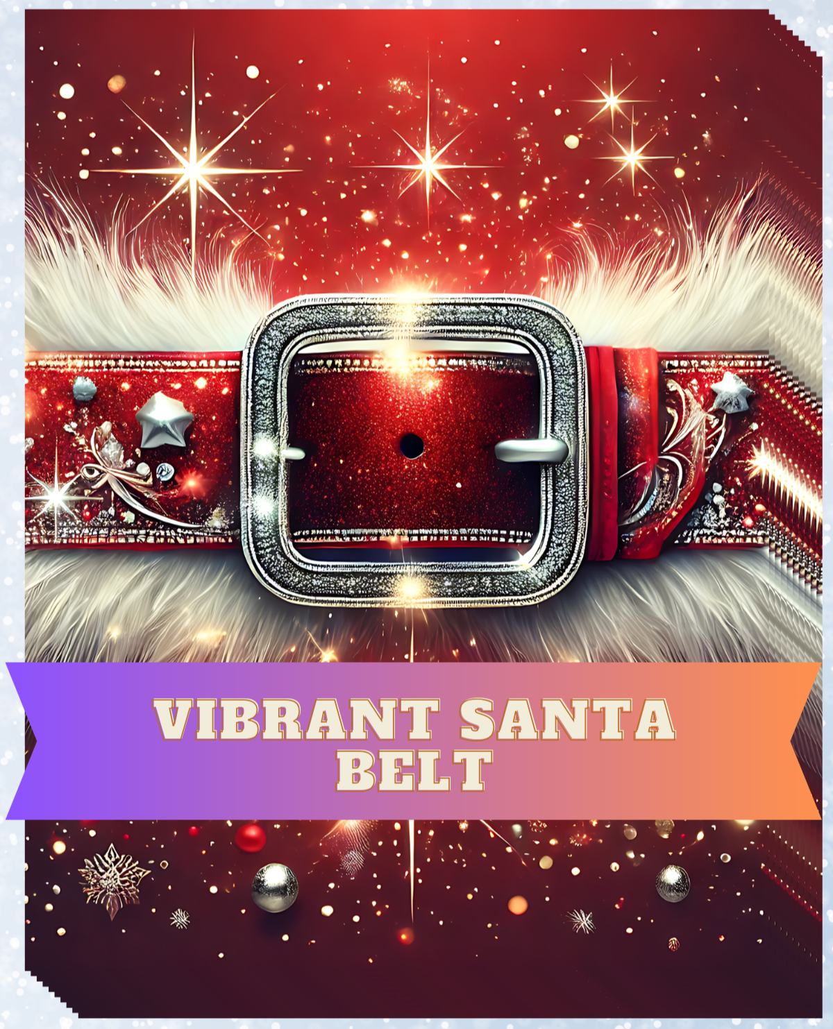 "Vibrant Santa Belt" Decorative Diamond Painting Release Papers