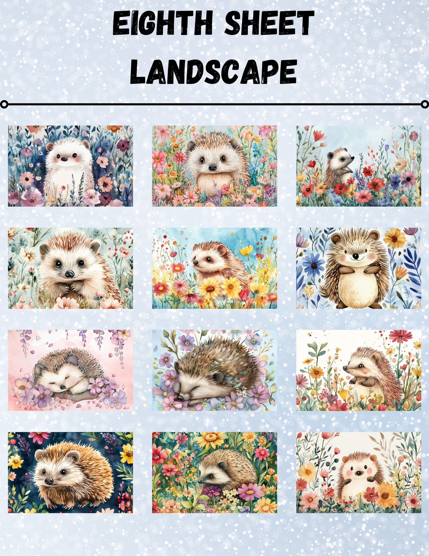 "Hedgehog Garden" Decorative Diamond Painting Release Paper