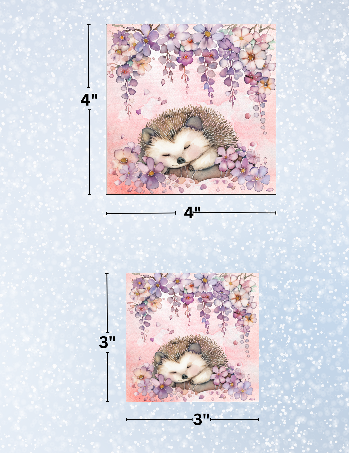 "Hedgehog Garden" Decorative Diamond Painting Release Paper