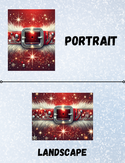 "Vibrant Santa Belt" Decorative Diamond Painting Release Papers