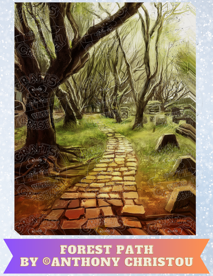 "Forest Path" By ©Anthony Christou Decorative Diamond Painting Release Papers