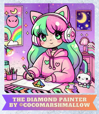 "The Diamond Painter" by ©Cocomarshmallow Decorative Diamond Painting Release Papers