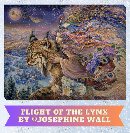 "Flight of the Lynx" by ©Josephine Wall Decorative Diamond Painting Release Papers