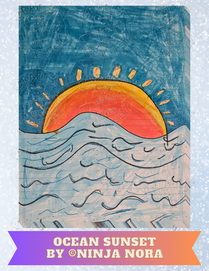 "Ocean Sunset" by Ninja Nora Decorative Diamond Painting Release Papers