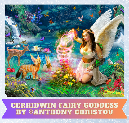 "Cerridwen Fairie Goddess" By ©Anthony Christou Decorative Diamond Painting Release Papers