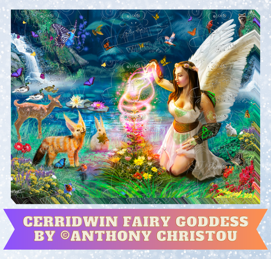 "Cerridwen Fairie Goddess" By ©Anthony Christou Decorative Diamond Painting Release Papers