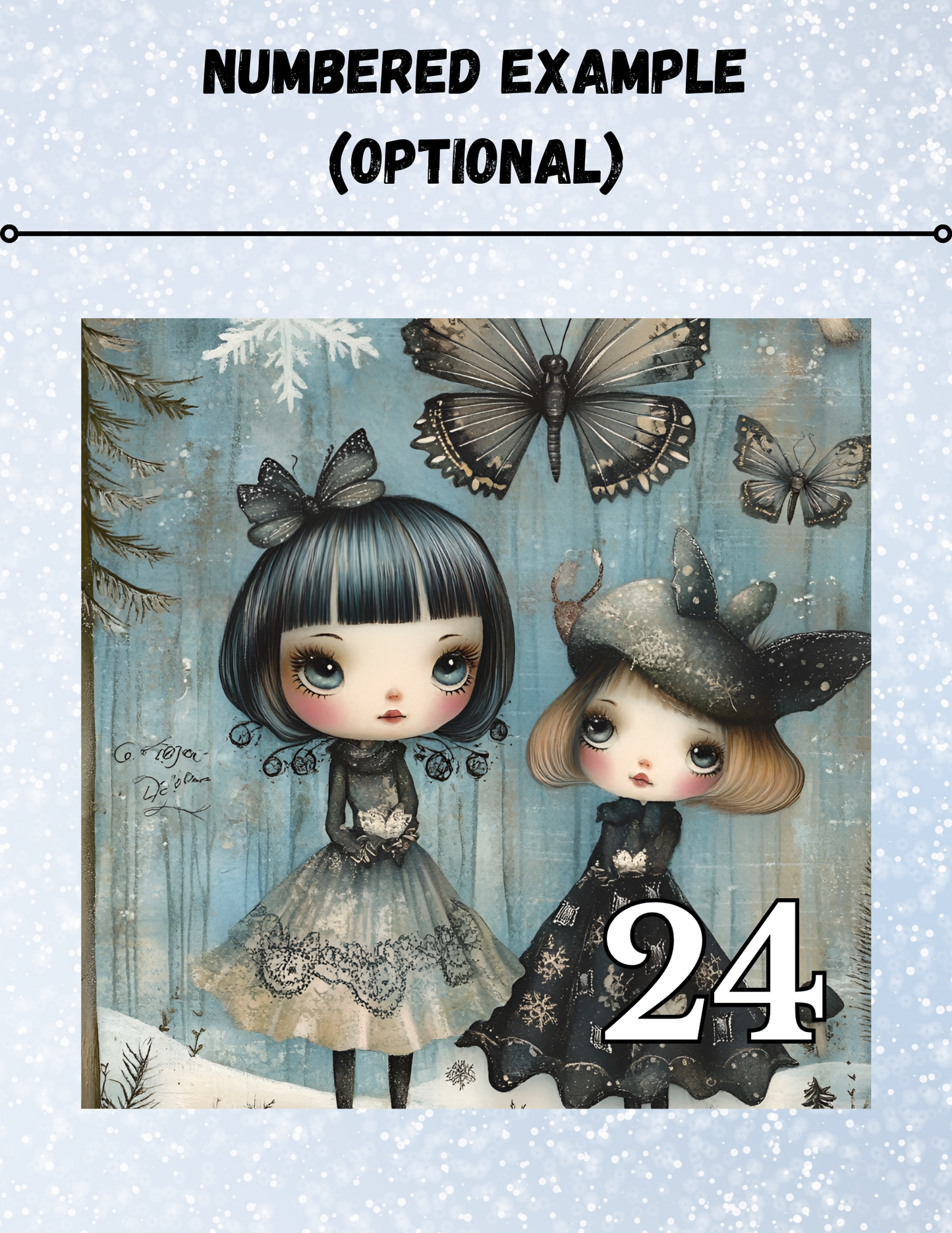 "Winter Frolic" Decorative Diamond Painting Release Papers