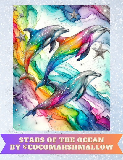 "Stars of the Ocean" by ©Cocomarshmallow Decorative Diamond Painting Release Papers