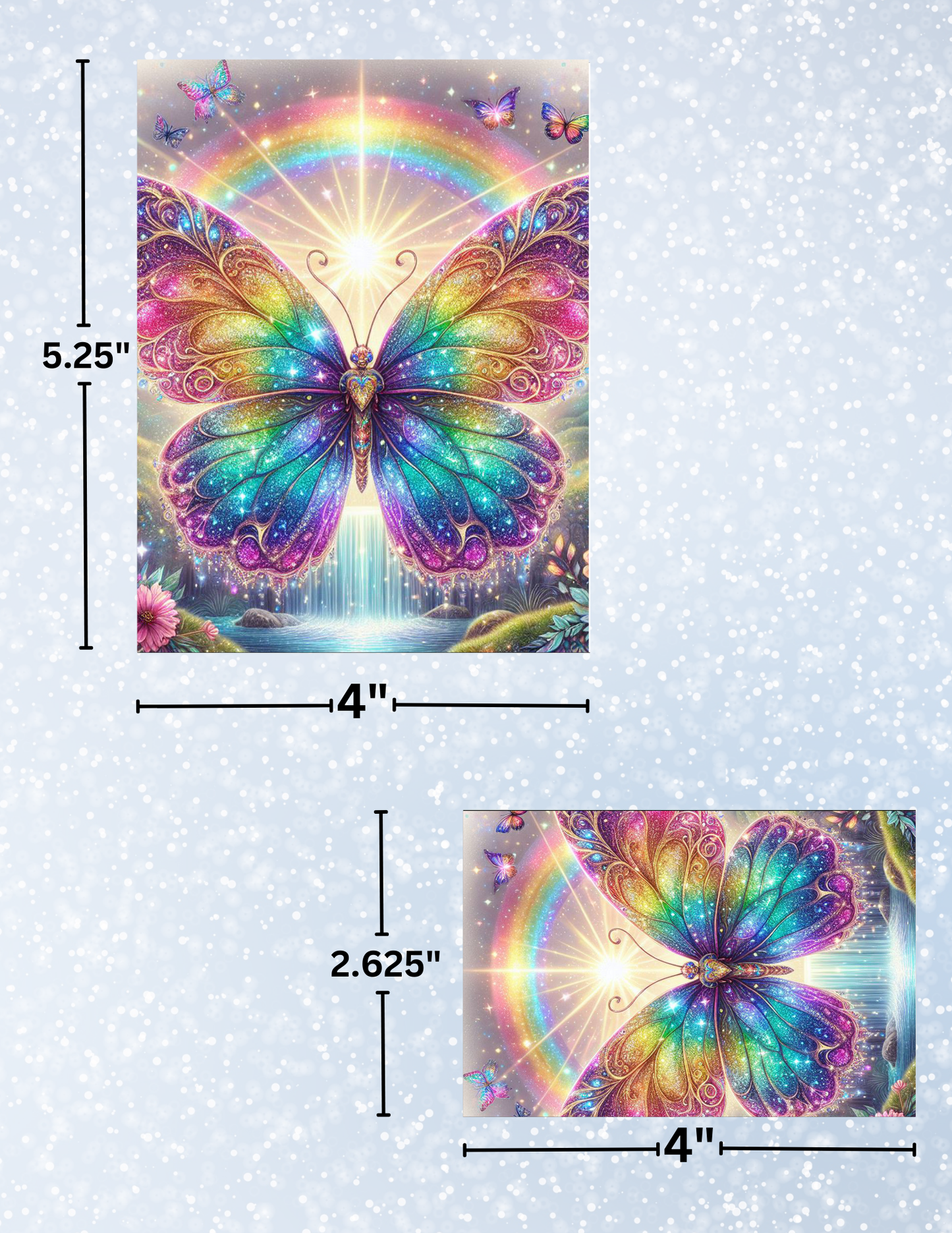 "Butterfly Glitter" Decorative Diamond Painting Release Papers