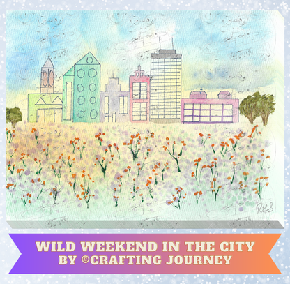 "Wild Weekend in the City" By Crafting and Crime Daily Decorative Diamond Painting Release Papers