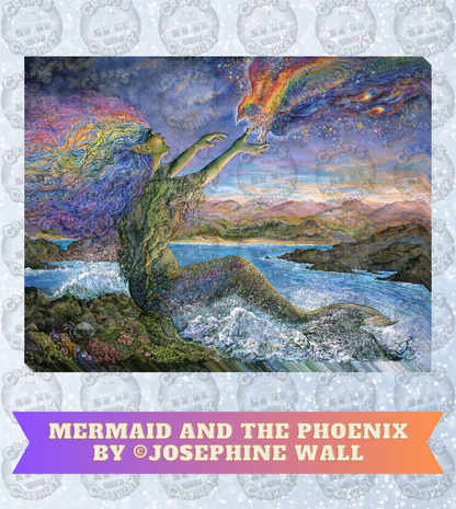"Mermaid and the Phoenix" by ©Josephine Wall Decorative Diamond Painting Release Papers