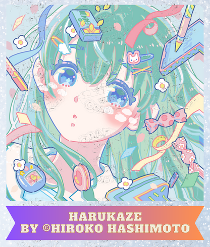 "Harukaze" by ©Hiroko Hashimoto Decorative Diamond Painting Release Papers