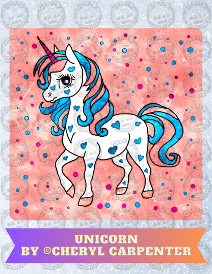 "Unicorn" by ©Cheryl Carpenter Decorative Diamond Painting Release Papers