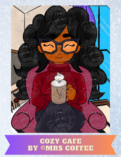 "Cozy Cafe" by Mrs Coffee Decorative Diamond Painting Release Papers