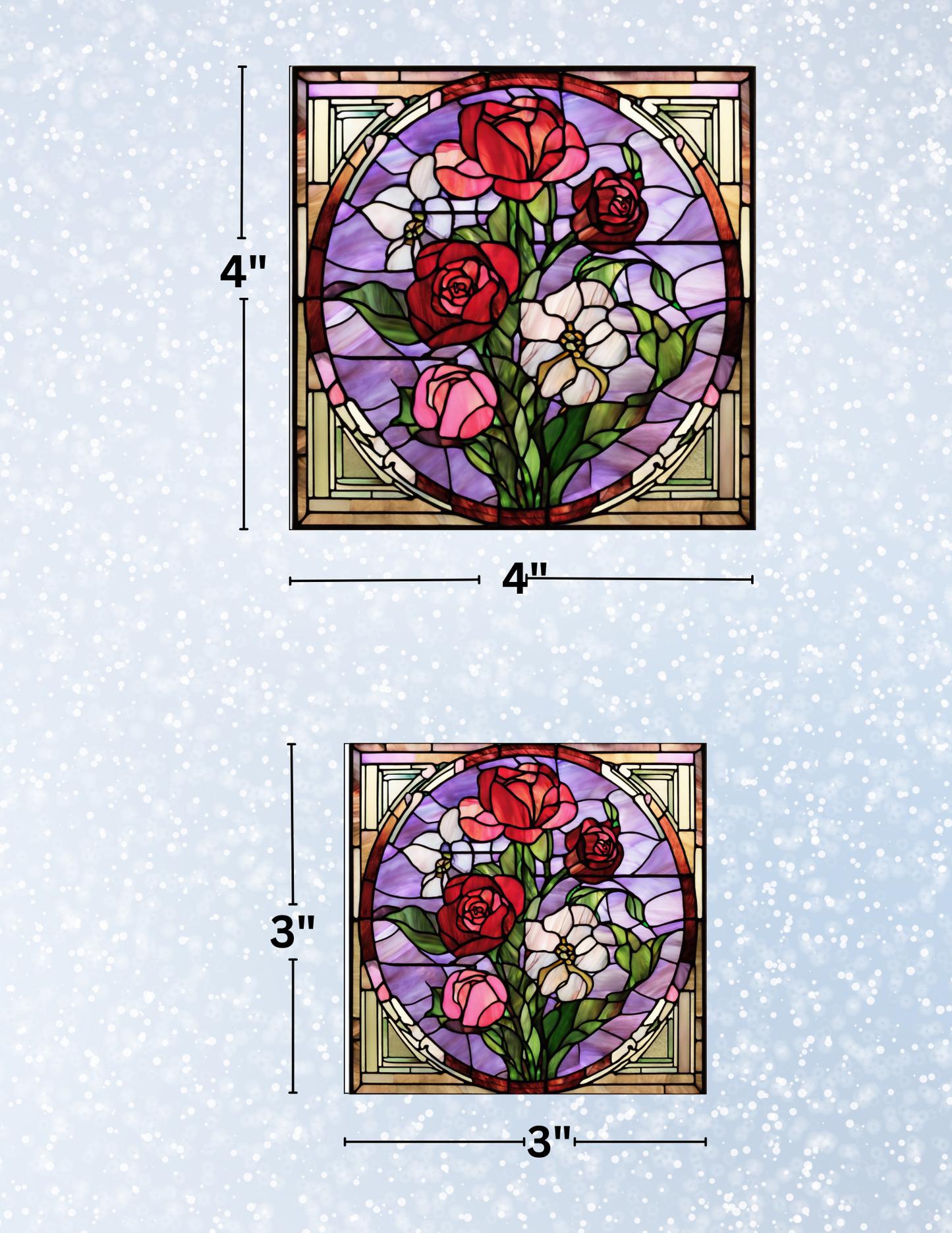 "Lover's Flowers" Decorative Diamond Painting Release Paper