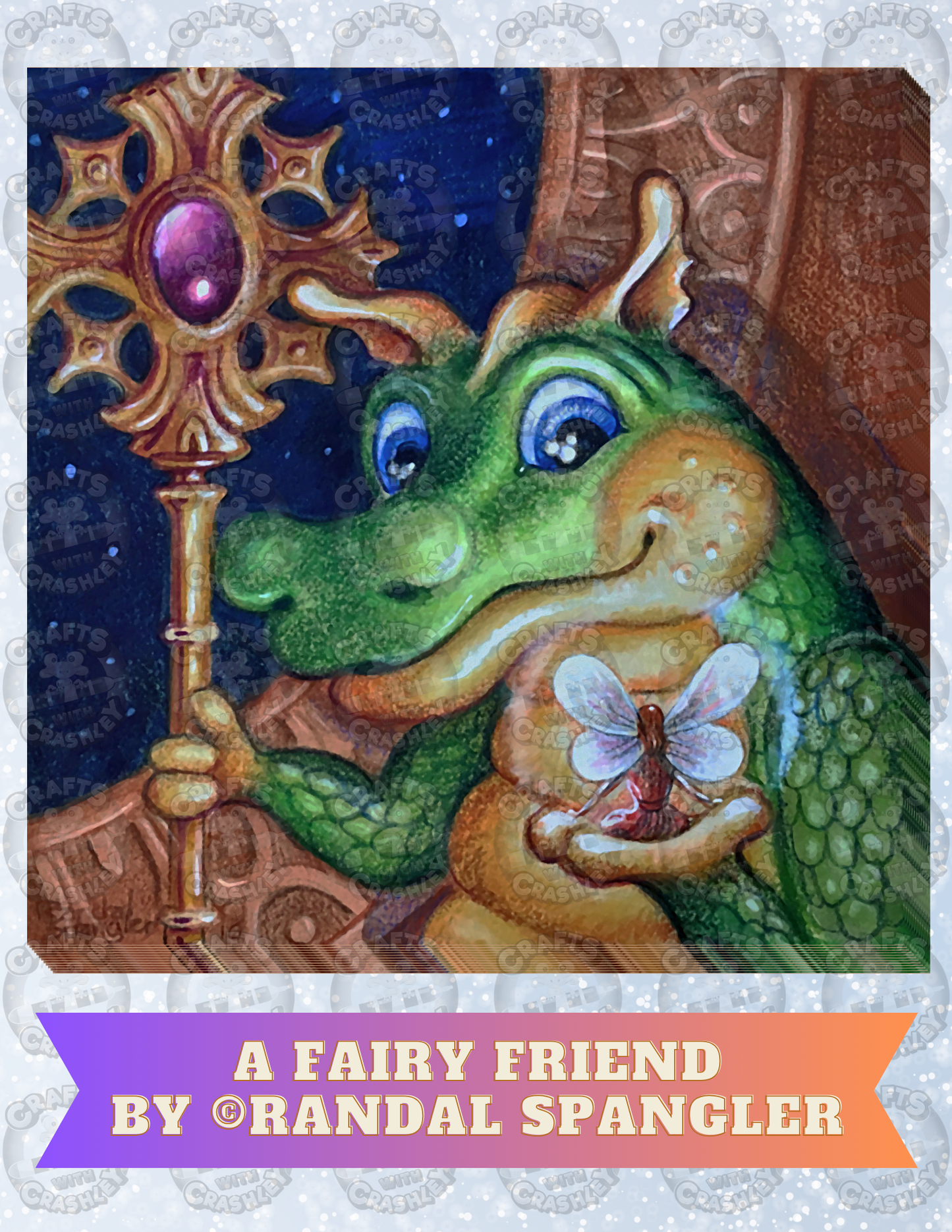 "A Fairy Friend" By ©Randal Spangler Decorative Diamond Painting Release Papers