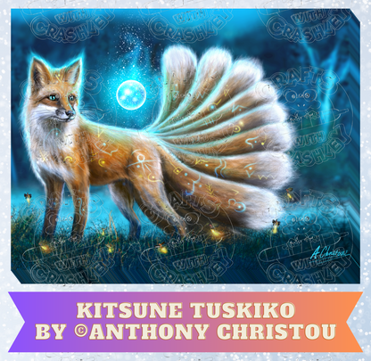 "Kitsune Tuskiko" By ©Anthony Christou Decorative Diamond Painting Release Papers