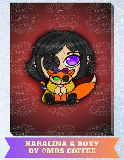 "Karalina & Roxi" by Mrs Coffee Decorative Diamond Painting Release Papers