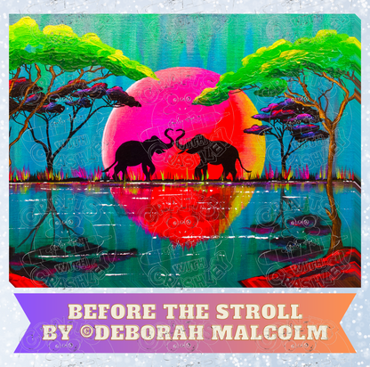"Before the Stroll" by ©Deborah Malcolm Decorative Diamond Painting Release Papers