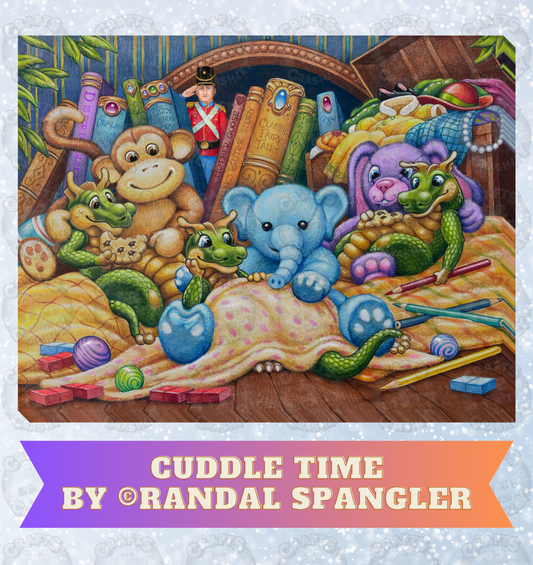 "Cuddle Time" By ©Randal Spangler Decorative Diamond Painting Release Papers