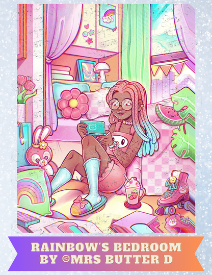 "Rainbow's Bedroom" by ©Mrs Butter D Decorative Diamond Painting Release Papers