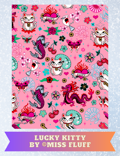 "Lucky Kitty" By ©Miss Fluff Decorative Diamond Painting Release Papers