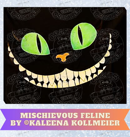 "Mischievous Feline" by Kaleena Kollmeier Decorative Diamond Painting Release Papers