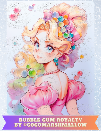"Bubble Gum Royalty" by ©Cocomarshmallow Premium Decorative Release Papers for Diamond Painting