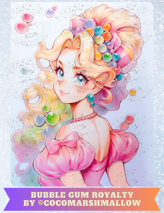 "Bubble Gum Royalty" by ©Cocomarshmallow Premium Decorative Release Papers for Diamond Painting