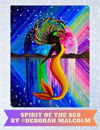 "Spirit of the Sea" by ©Deborah Malcolm Decorative Diamond Painting Release Papers