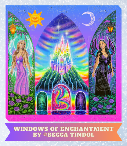 "Windows of Enchantment" by Becca Tindol Decorative Diamond Painting Release Papers