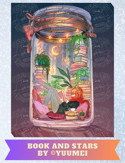 "Book and Stars" by ©Yuumei Decorative Diamond Painting Release Papers