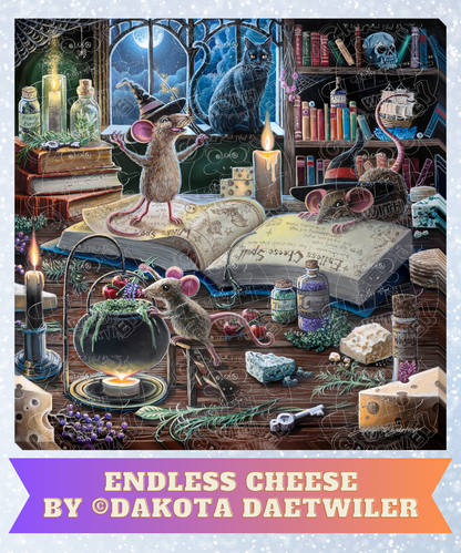 "Endless Cheese" by ©Dakota Daetwiler Decorative Diamond Painting Release Papers