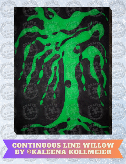 "Continuous Line Willow" by Kaleena Kollmeier Decorative Diamond Painting Release Papers