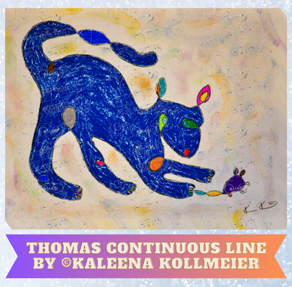 "Thomas Continuous Line" by Kaleena Kollmeier Decorative Diamond Painting Release Papers