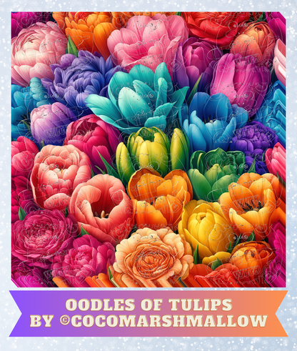 "Oodles of Tulips" by ©Cocomarshmallow Decorative Diamond Painting Release Papers