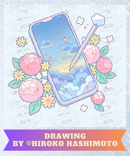 "Drawing" by ©Hiroko Hashimoto Decorative Diamond Painting Release Papers