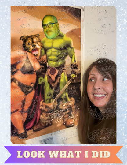 "Look What I Did" Decorative Diamond Painting Release Papers