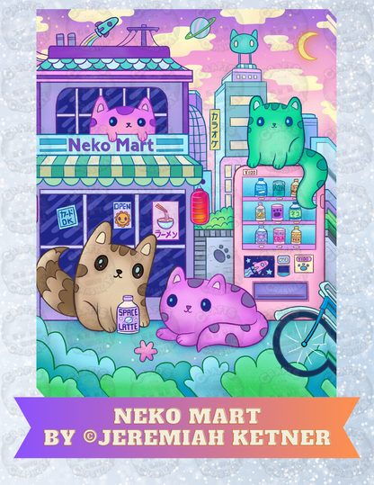"Neko Mart" by ©Jeremiah Ketner Decorative Diamond Painting Release Papers