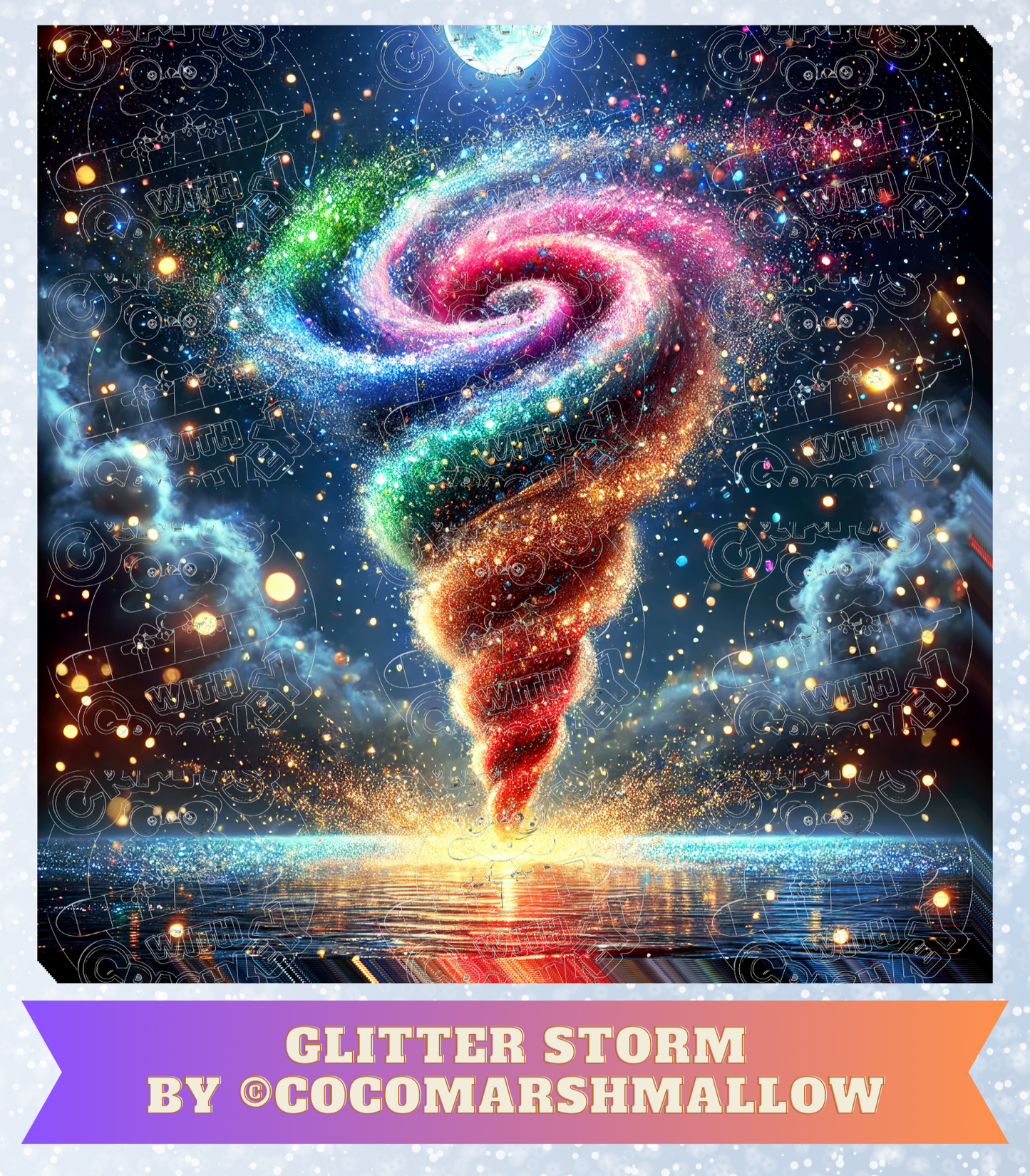 "Glitter Storm" by ©Cocomarshmallow Premium Decorative Release Papers for Diamond Painting